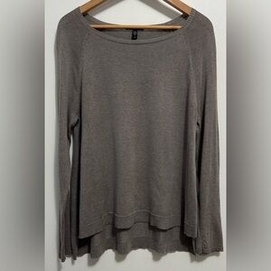 Eileen Fisher Organic Cotton Oversized Gray Top